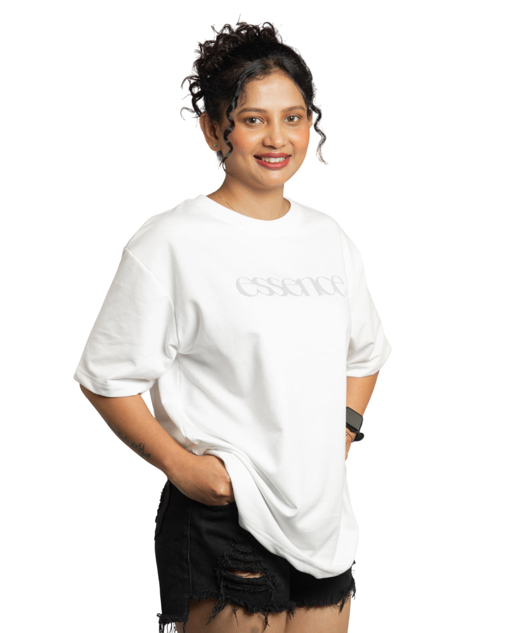 "Essence OVERSIZED T-SHIRT WHITE"